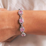 Leny Sapphire Pink Tennis Bracelet