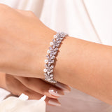 Myla White Diamante Pearl Tennis Bracelet
