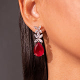 Anne Ruby Red Layered Necklace Set