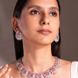 Lara Sapphire Pink Necklace Set