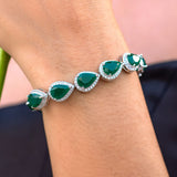 Orlena - Emerald Green Tennis Bracelet