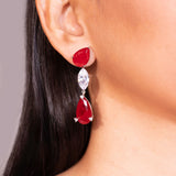 Aaliyah Ruby Red Earrings