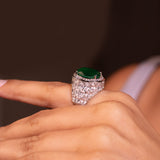 Amanda Emerald Green Ring