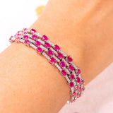 Valerina Ruby Pink Tennis Bracelet
