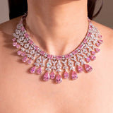 Nora Sapphire Pink Necklace Set