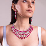 Susan Ruby Red Necklace Set