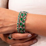 Alona Emerald Green Tennis Bracelet Stack