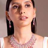 Nora Sapphire Pink Necklace Set