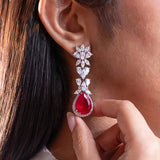 Connie Ruby Red Earrings