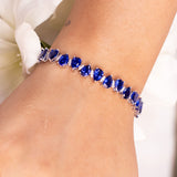 Edena- Sapphire Blue Tennis Bracelet