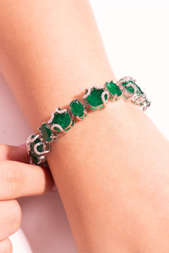 Solenne Emerald Green Tennis Bracelet