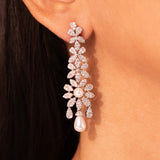 Fiora Crystal Diamante Pearl Necklace Set