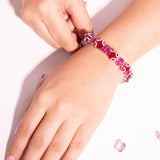 Solenne Ruby Red and Pink Tennis Bracelet