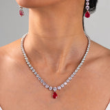 Blair Ruby Red Pendant Set