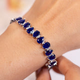Edena- Sapphire Blue Tennis Bracelet