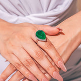 Bague Aurielle vert émeraude