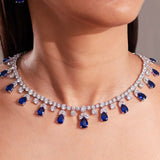 Belle Sapphire Blue Necklace Set
