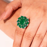 Zavira Emerald Green Ring