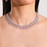 Amelia White Diamante Necklace Set