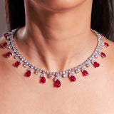 Belle Ruby Red Necklace Set