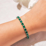 Camille Emerald Green Tennis Bracelet