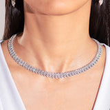 Nira White Diamante Necklace Set
