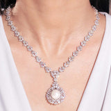 Cherley White Diamante Necklace Set