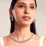 Grace Sapphire Pink Necklace Set