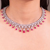 Carol Ruby Red Necklace Set