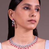 Carol Ruby Red Necklace Set