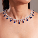 Belle Sapphire Blue Necklace Set