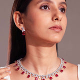 Belle Ruby Red Necklace Set