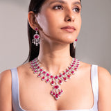 Bianca Ruby Red Necklace Set