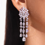 Natalie White Diamante Necklace Set