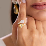 Solace Duo Yellow Sapphire Ring
