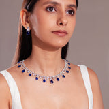 Belle Sapphire Blue Necklace Set