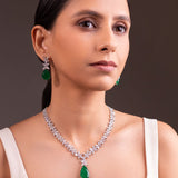 طقم قلادة إيلويز الوردي