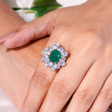 Evelyn Emerald Green Ring