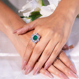 Evelyn Emerald Green Ring