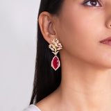 Julia Ruby Red Drop Earrings