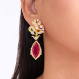 Julia Ruby Red Drop Earrings
