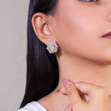 Nyara Sapphire Yellow Stud Earrings