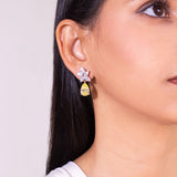 Eliza Yellow Star Drop Earrings