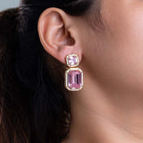 Zyra Pink Drop Earrings