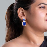 Zyra Blue Drop Earrings