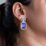Zyra Blue Drop Earrings