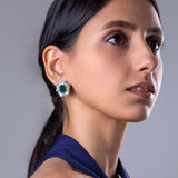 Nyara Green Stud Earrings