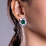 Nyara Green Stud Earrings