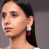 Elara Ruby Red Drop Earrings