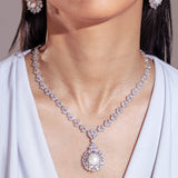 Cherley White Diamante Necklace Set